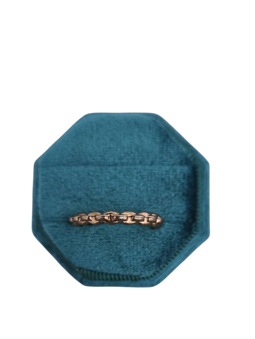 Size 9 Gold Toned Chain-Link Ring